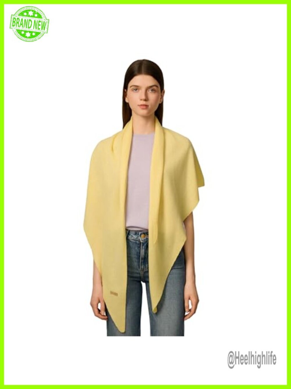 Cashmere Wool Blend Shawl Wrap Women Oversized Triangle Scarf Pashmina